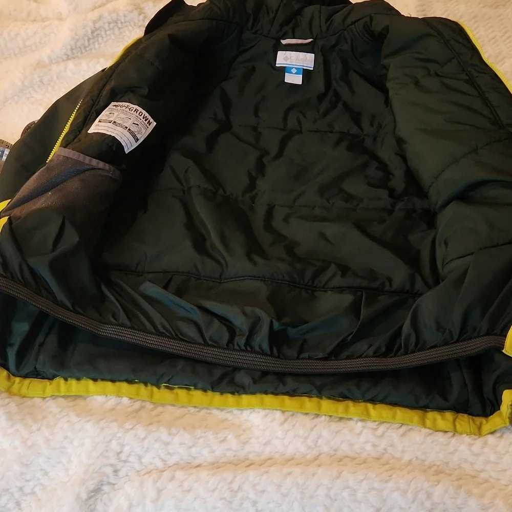 Columbia Kids' Yellow and Black Hooded Snow Boarders Jacket Size L
